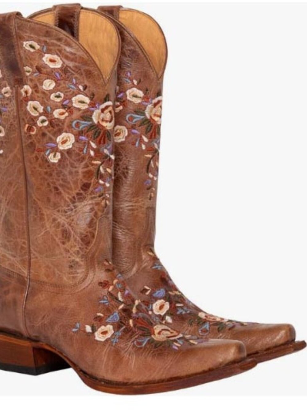 Shyanne Women's Maisie Floral Embroidered Western Leather Boots